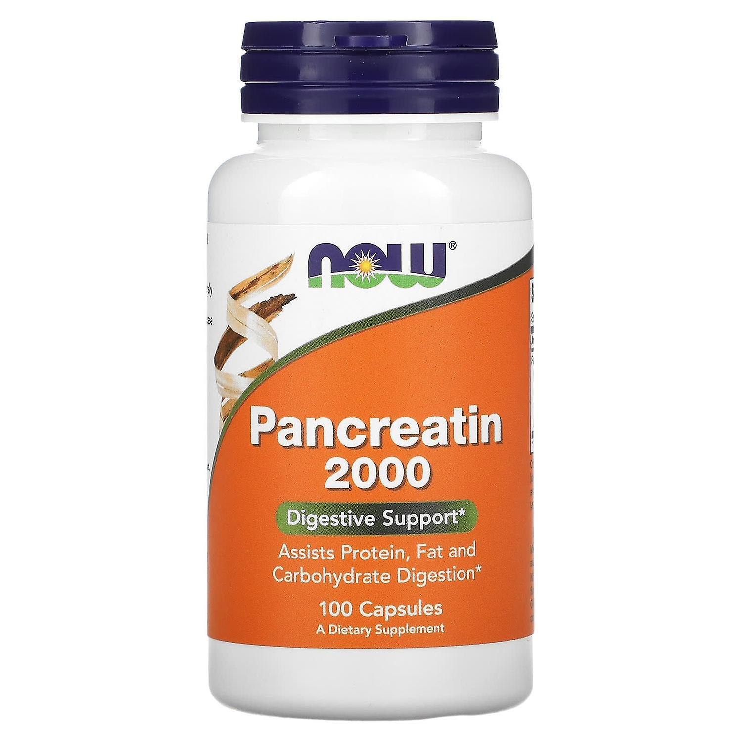 NOW Foods, Pancreatin 2000, 100 Capsules