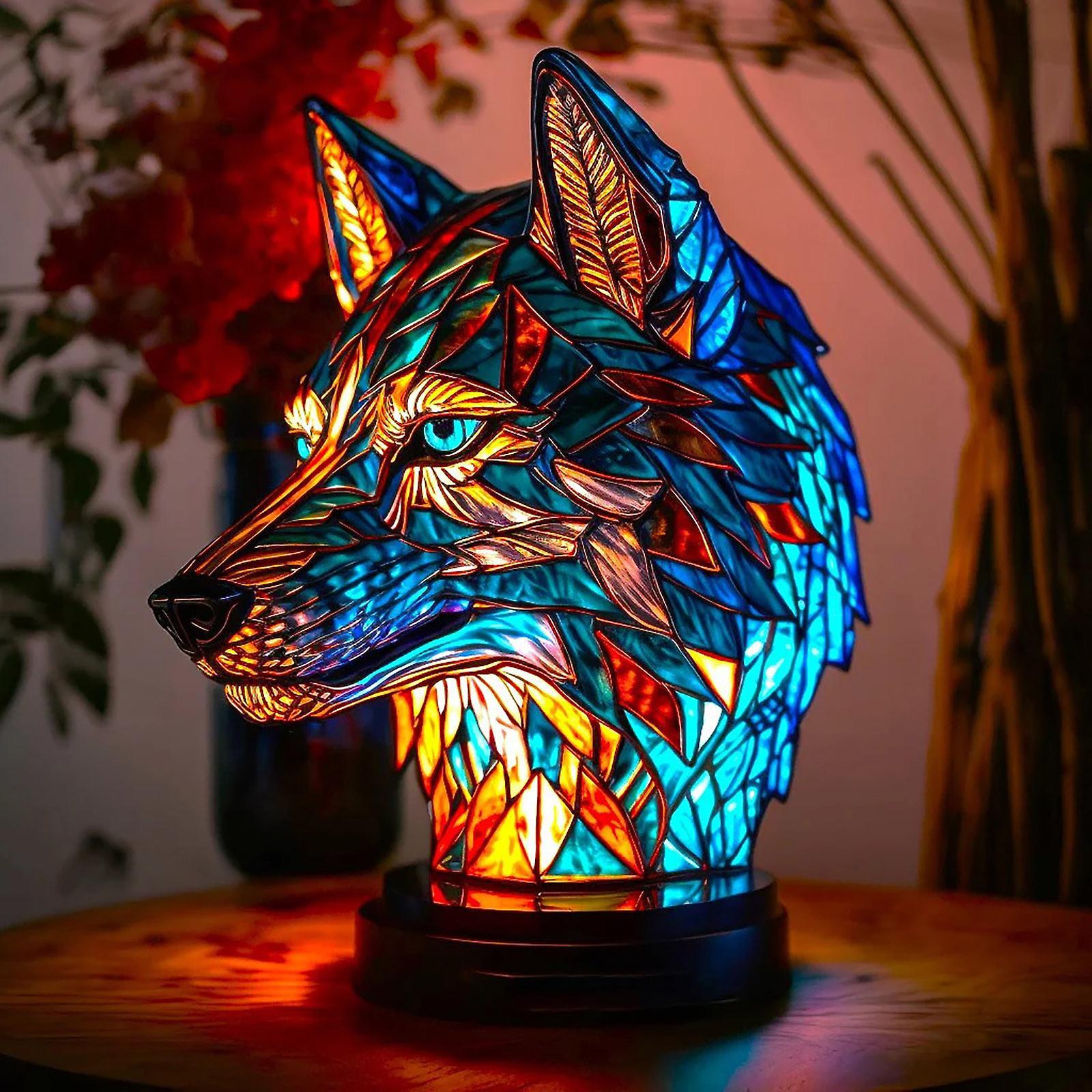 Kakanwo Room Decor Flat Metal Tabletop Decoration And Home Decoration Animals Table Lamp Series Clearance A Free Size