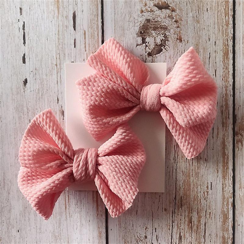 Slowmoose Baby Hair Bow Knot Clips Light Pink