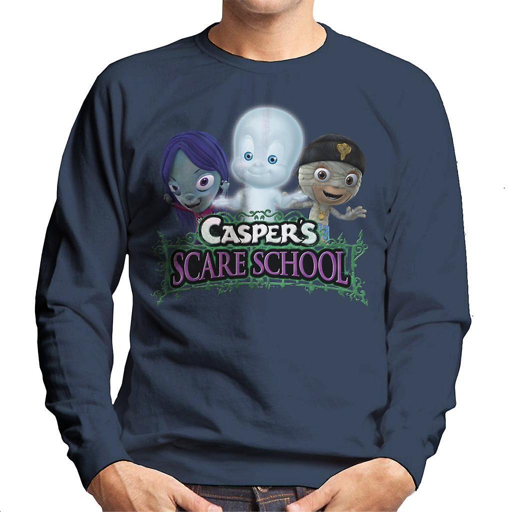 Casper The Friendly Ghost Scare School Men's Sweatshirt Navy Blue XX-Large