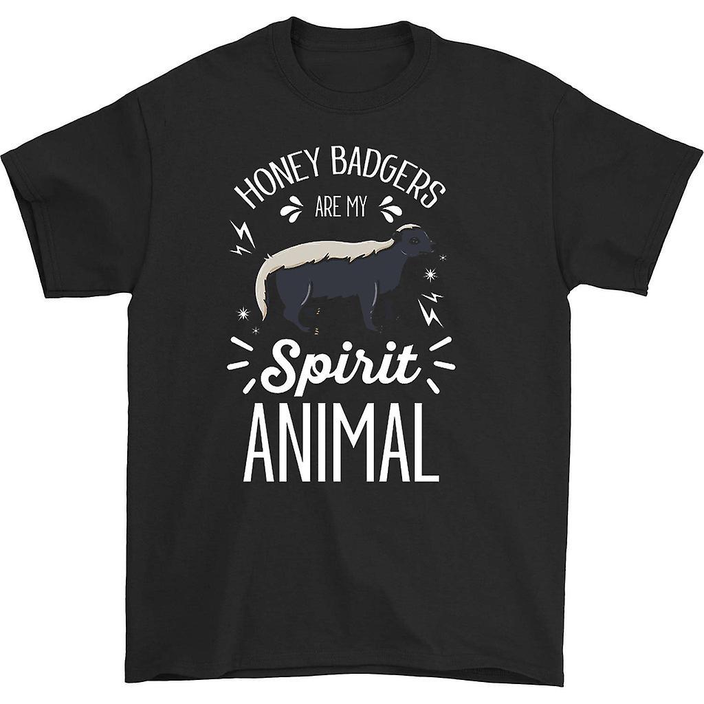 HISHARK Honey badgers are my spirit animal t-shirt black XXL