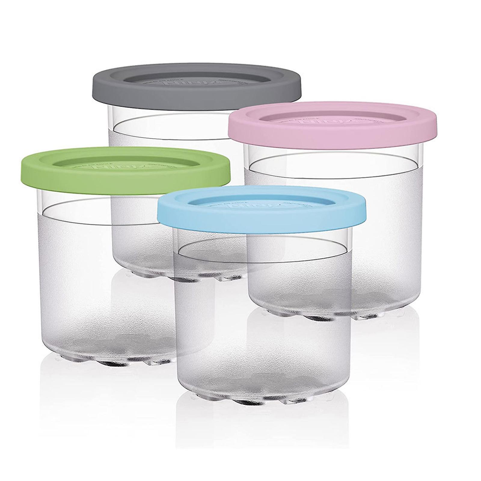 Taotuo 2-pack Ice Cream Containers With Lids For Ninja Creami Pints, Dishwasher Safe 4Pcs