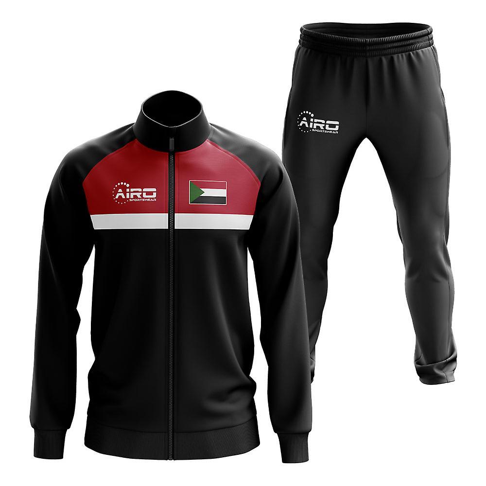 Airo Sportswear Sudan Concept Football Tracksuit (Black) Medium 38-40 inch Chest (96-104cm)