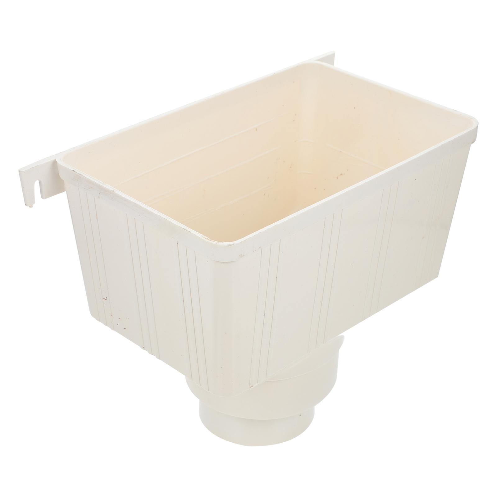 Tinksky Rain Gutter Diverter Gutter Water Collector Downspout Accessories Rain Collector Cups Rainwater Catcher White 26.5X21CM