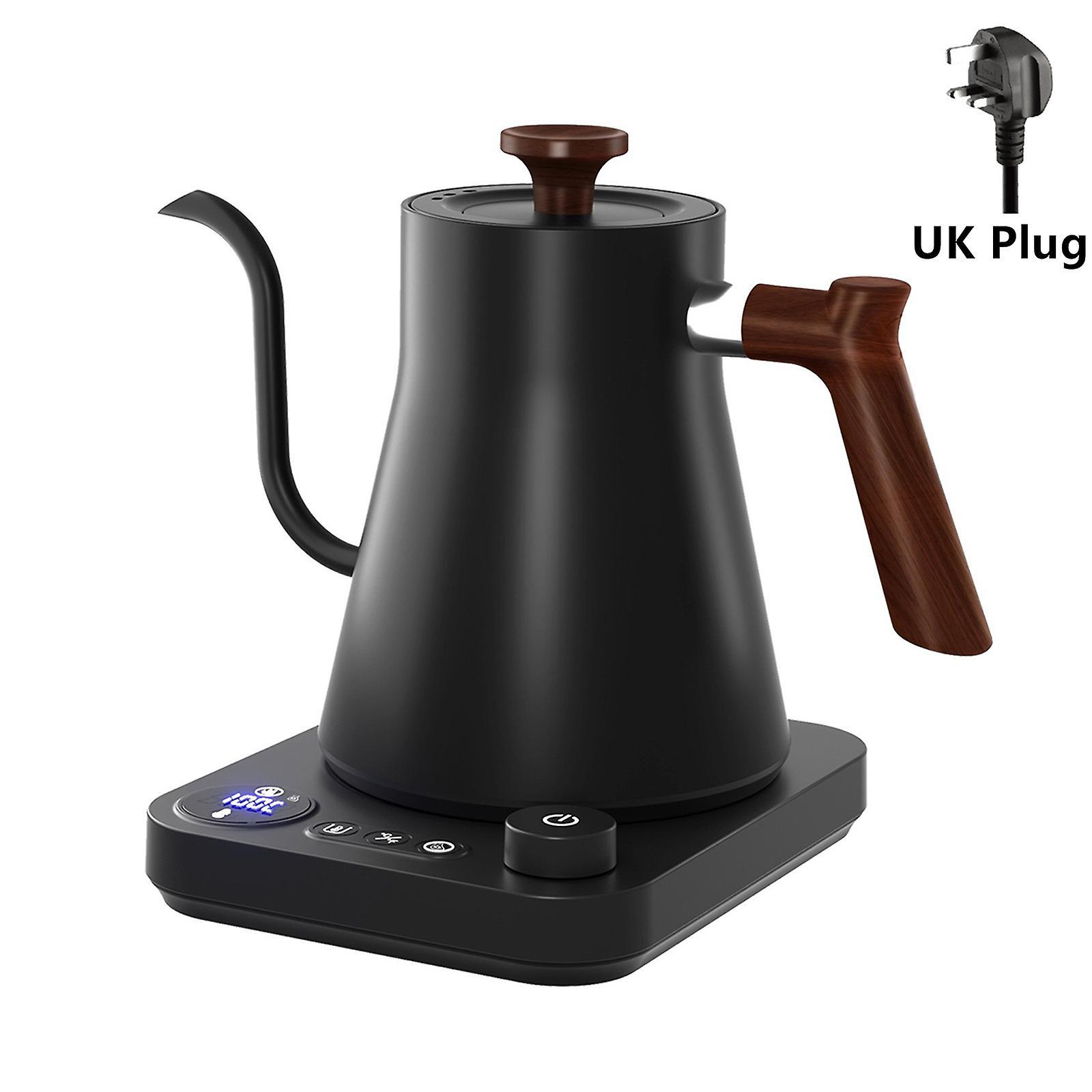 Longzhen 900ml Electric Kettle, Pour-Over Coffee and Tea Kettle, Stainless Steel Water Boiler, Quick Heating Digital Display, 40-100C Temp Control ...