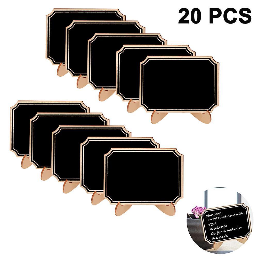 Piao 20 Pack Mini Chalkboards Signs With Liquid Chalk Marker, Small Wooden Chalkboard Labels With Support Easels, Place Cards Food Signs Blackboard...