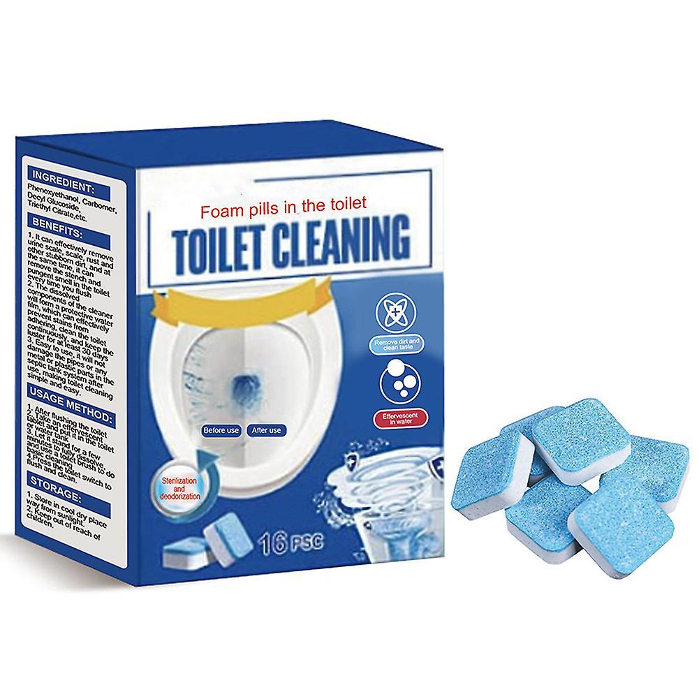 unbrand Toilet Cleaning Effervescent Tablets Powerful Toilet Deodorizing Descaling Cleaner for Home 16pcs