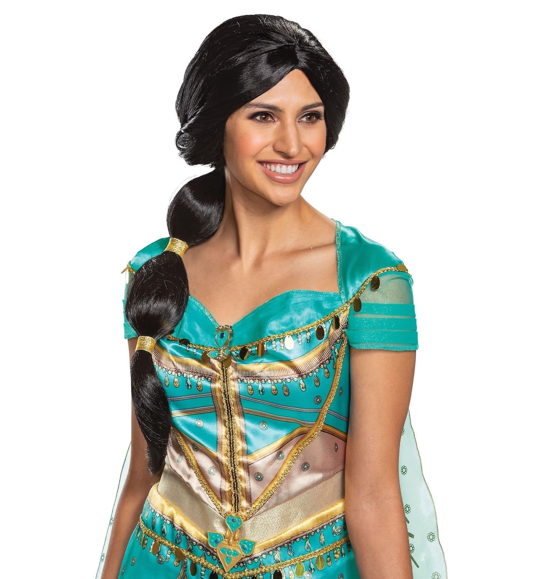 Disguise Jasmine Princess Disney Aladdin Live Action Movie Black Adult Womens Costume Wig One Size