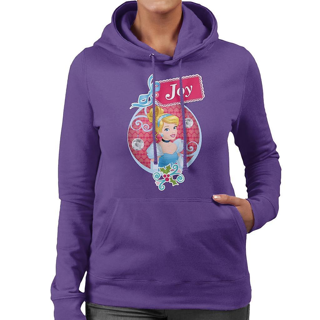 Disney Christmas Cinderella Joy Women's Hooded Sweatshirt Purple Medium