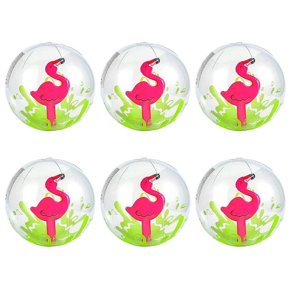 Dhrs 6 Pieces 3d Beach Ballsinflatable Beach Balls Crab Flamingo Unicorn Theme Beach Balls Pool Toy Balls For Outdoor Summer Beach Pool Birthday Party