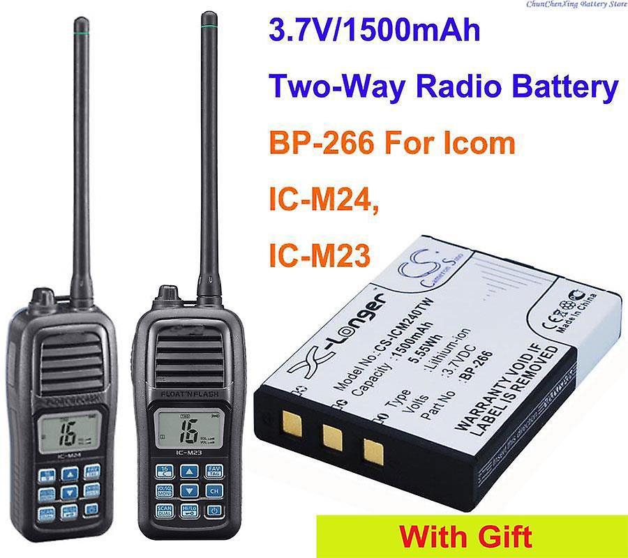 Dinoply 1500mah Two-way Radio Battery Bp-266 For Icom Ic-m23, Ic-m24