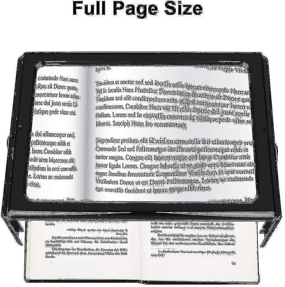 Baron Magnifying Glass With Light, 3x Magnification Reading Magnifiers Reading Aid - A4 Rectangular