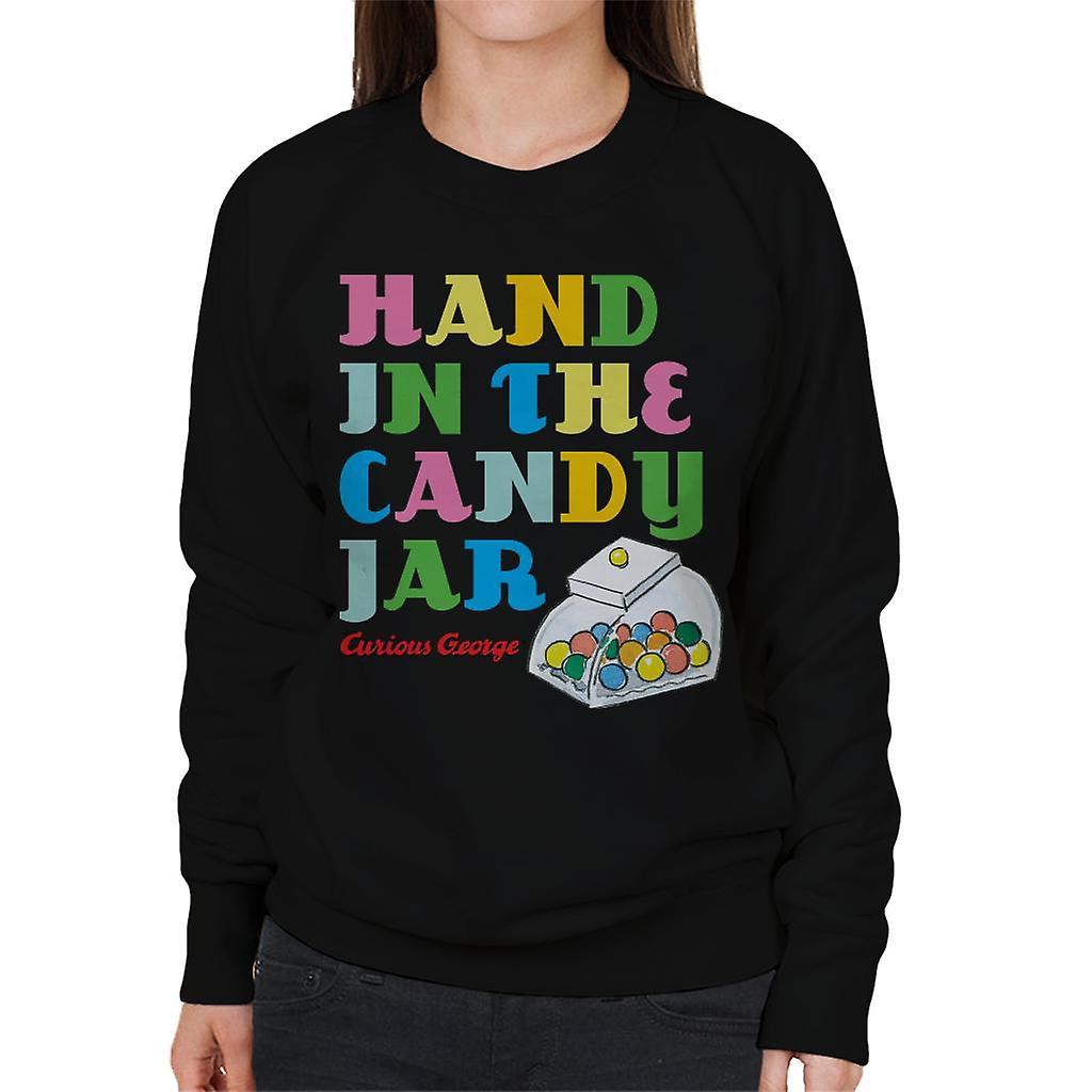 Curious George Hand In The Candy Jar Women's Sweatshirt Black X-Large