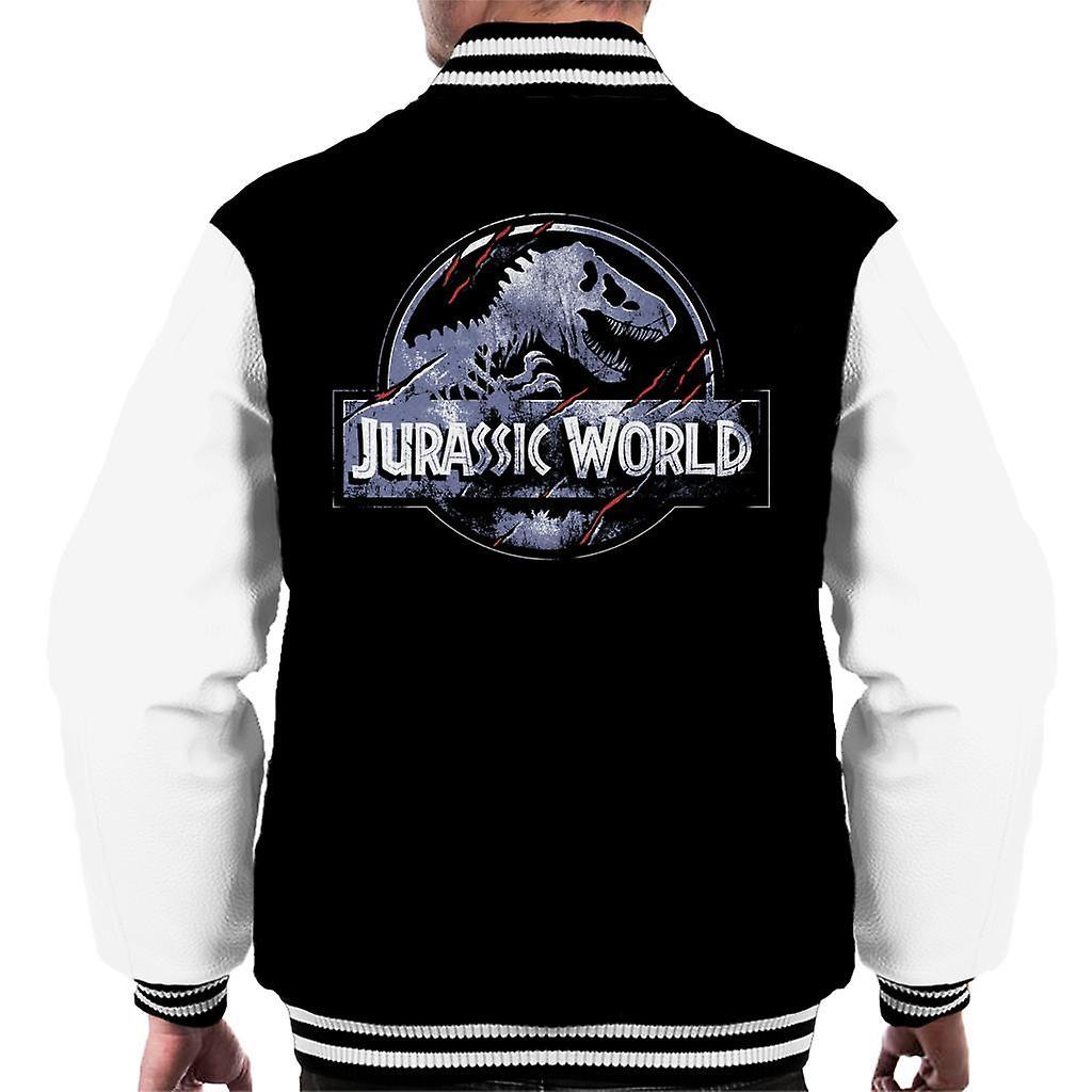 Jurassic Park Jurassic World Classic Claw Logo Men's Varsity Jacket Black/White Medium