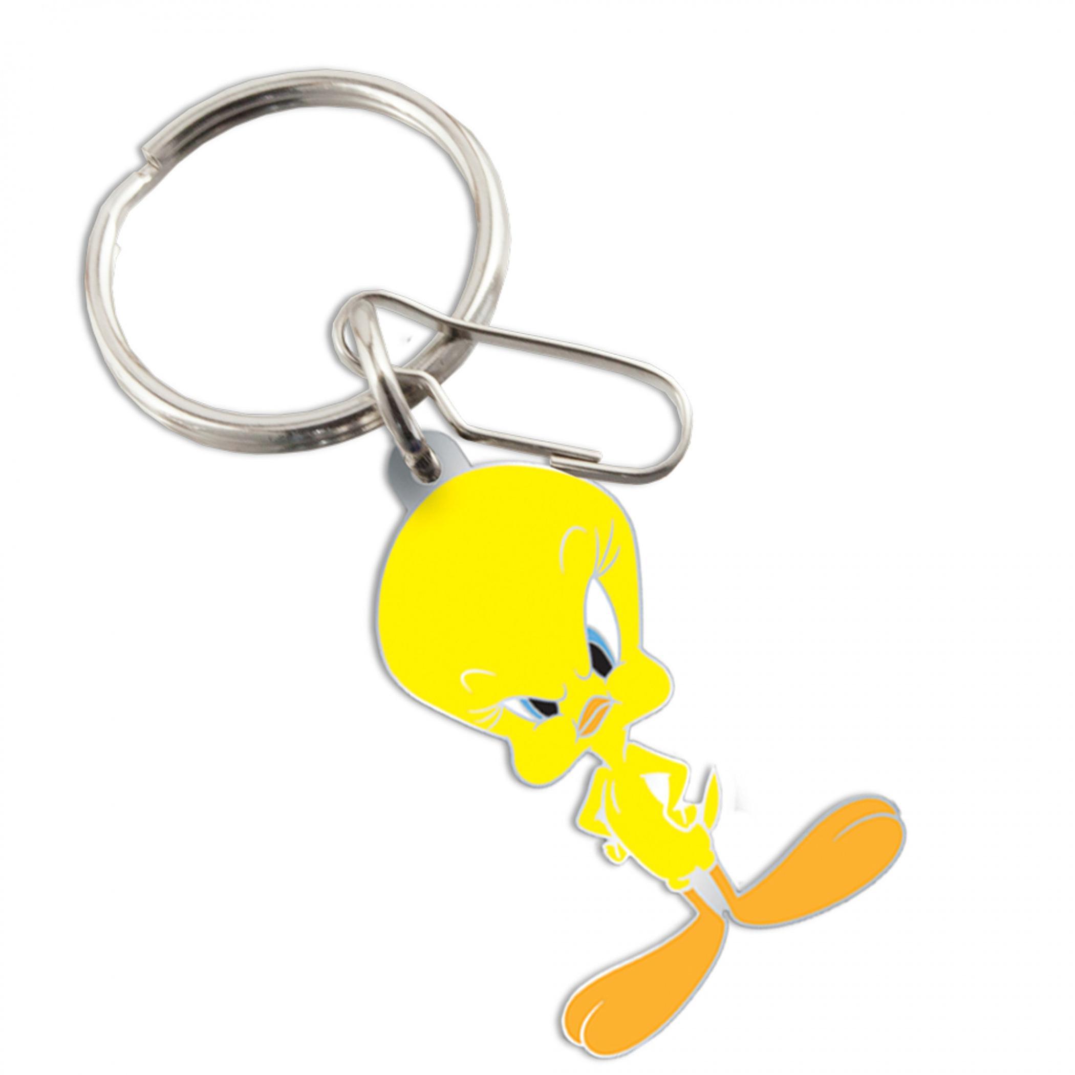 Cartoons Looney Tunes Tweety Bird Sass Enamel Keychain Yellow