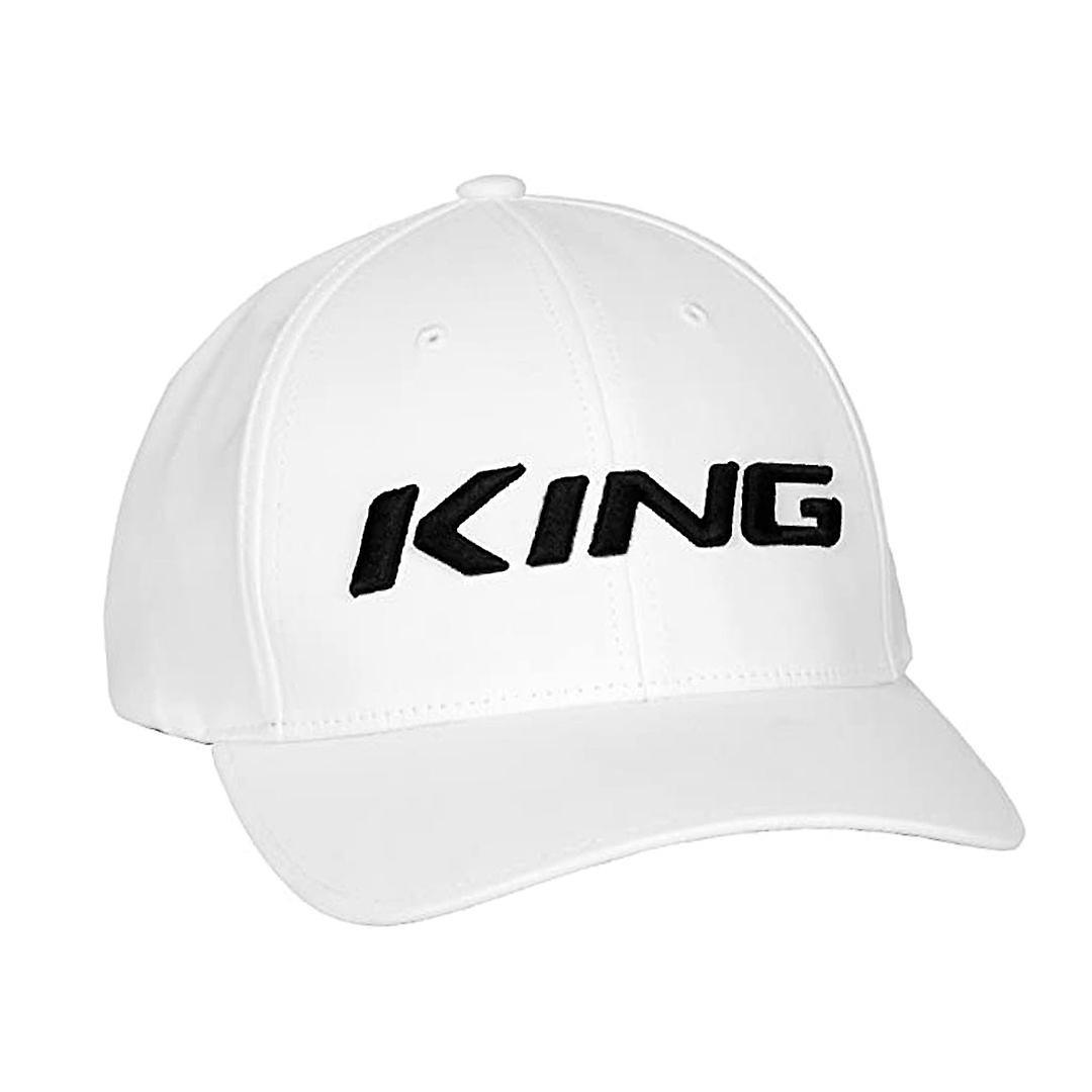 Cobra King Pro Graphic Logo Flex Fit White Mens Golf Cap 909242 02 S/M