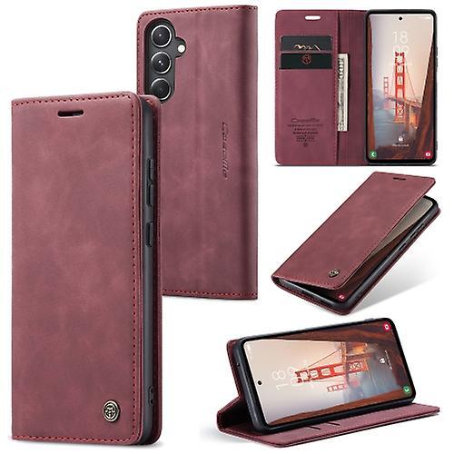 Mycase For Samsung Galaxy S23 Fe Caseme 013 Multifunctional Horizontal Flip Leather Phone Case Wine Red