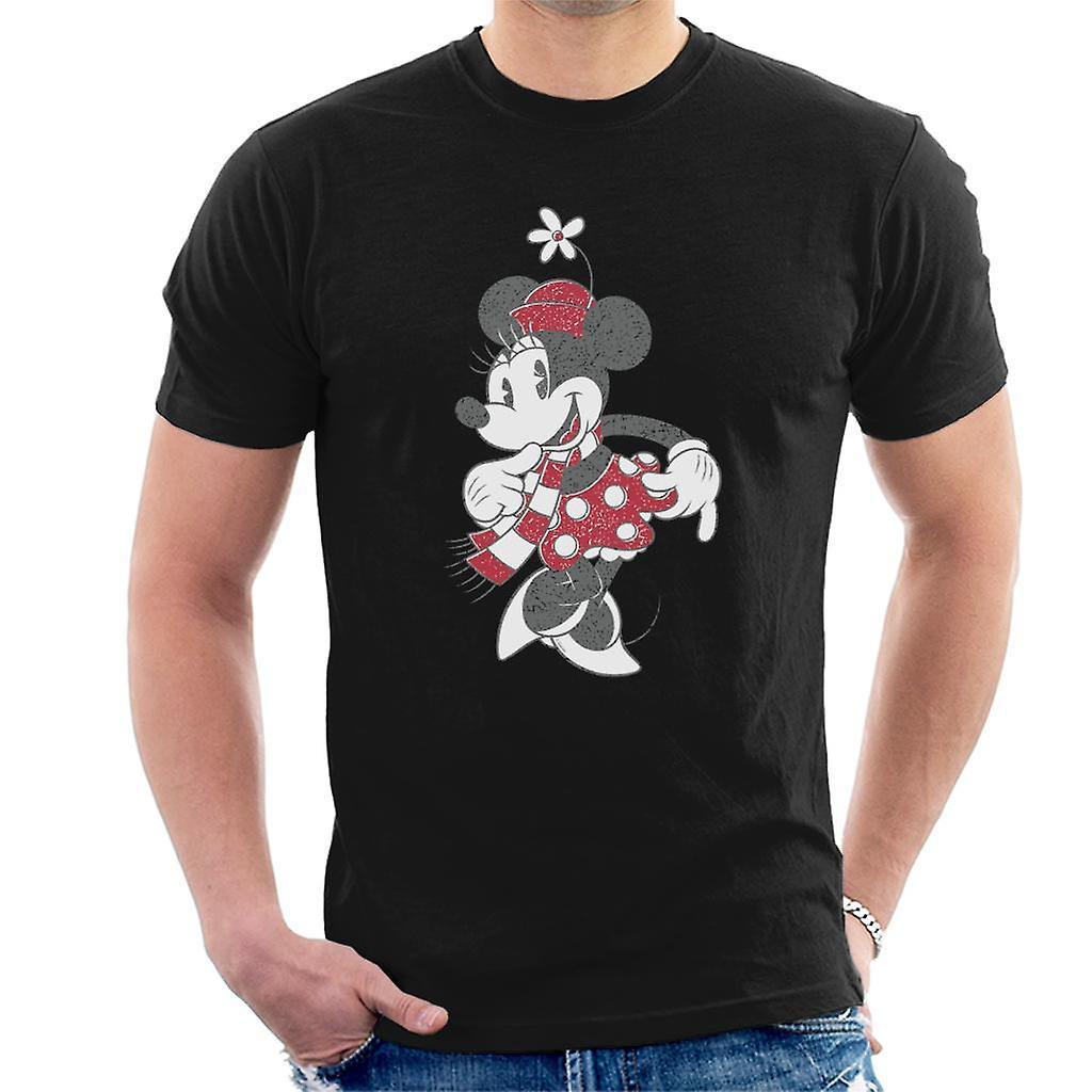 Disney Christmas Minnie Mouse Vintage Design Men's T-Shirt Black XX-Large