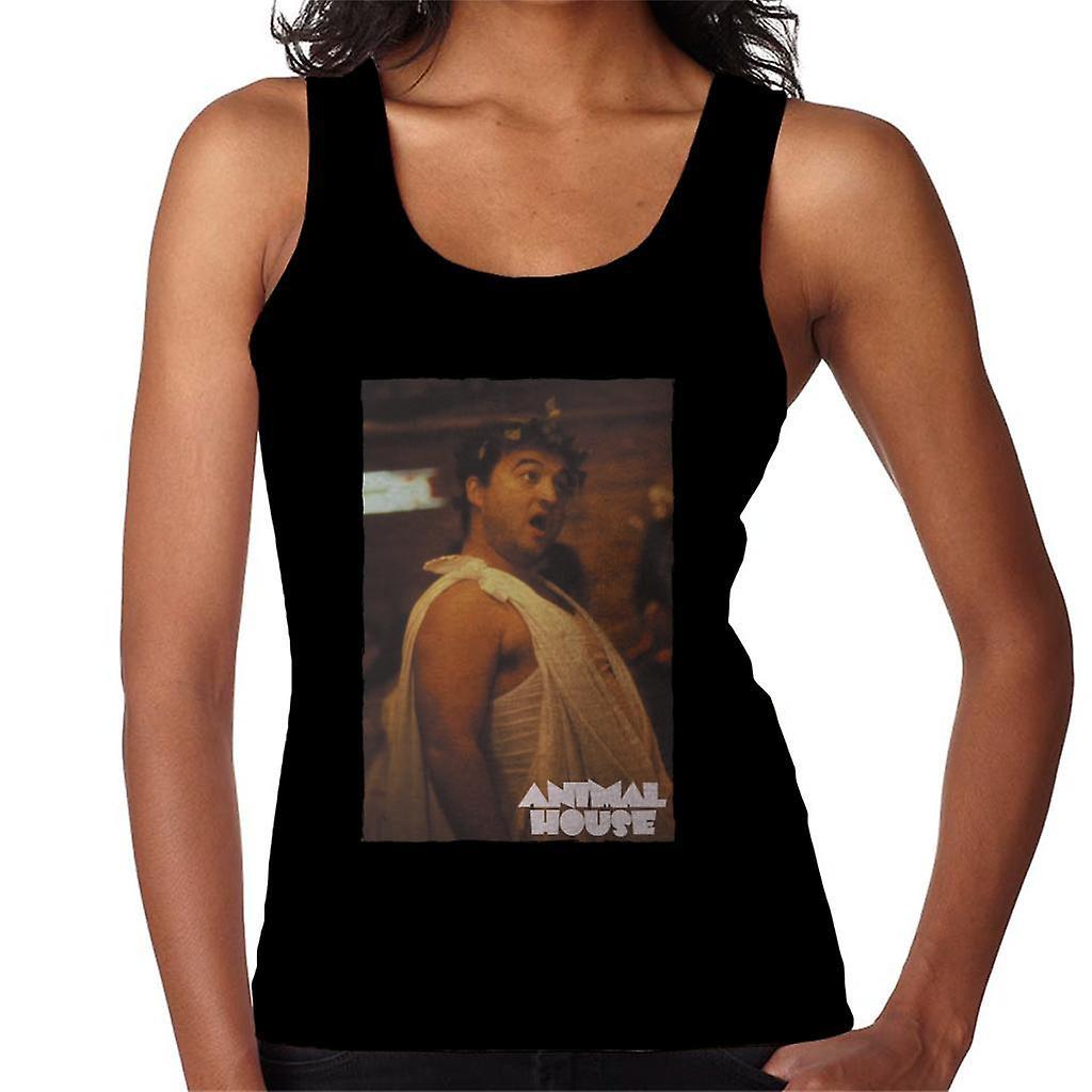 Animal House John Bluto Blutarsky Dressed In Toga Women's Vest Black Large