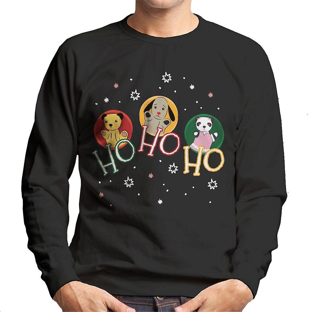 Sooty Christmas Ho Ho Ho Men's Sweatshirt Black XX-Large