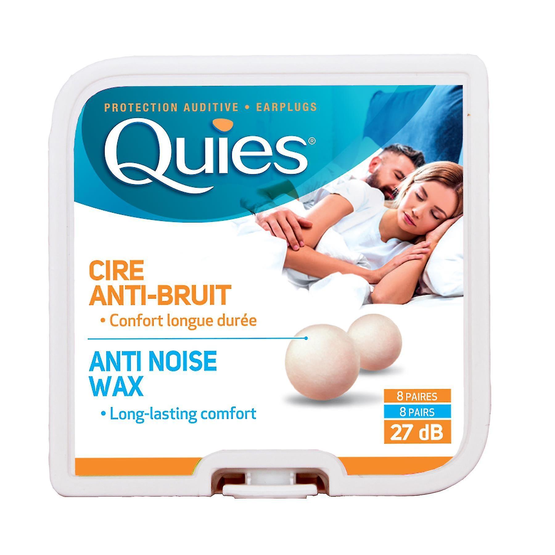 Quies Pure Natural Wax Ear Plugs Protection 8 Pairs Noise Reduction