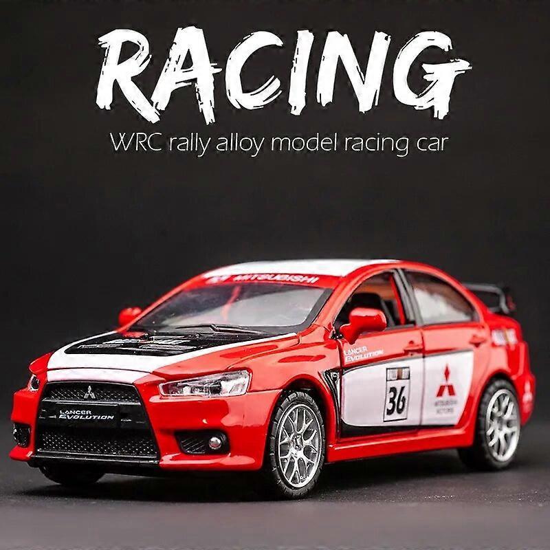 Redkid 1:32 Mitsubishis Lancer Evolution IX 9 Alloy Racing Car Model Diecast Simulation Metal Toy Vehicle Car Model Collection Kid Gift Racing Red