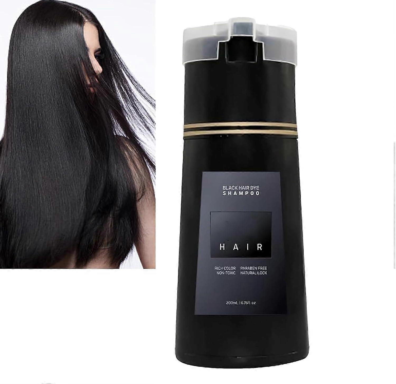 Unbrand Hair Dye Shampoo, Hair Instant Dye Shampoo,100ml Hair Instant Dye Shampoo for Men & Women Black