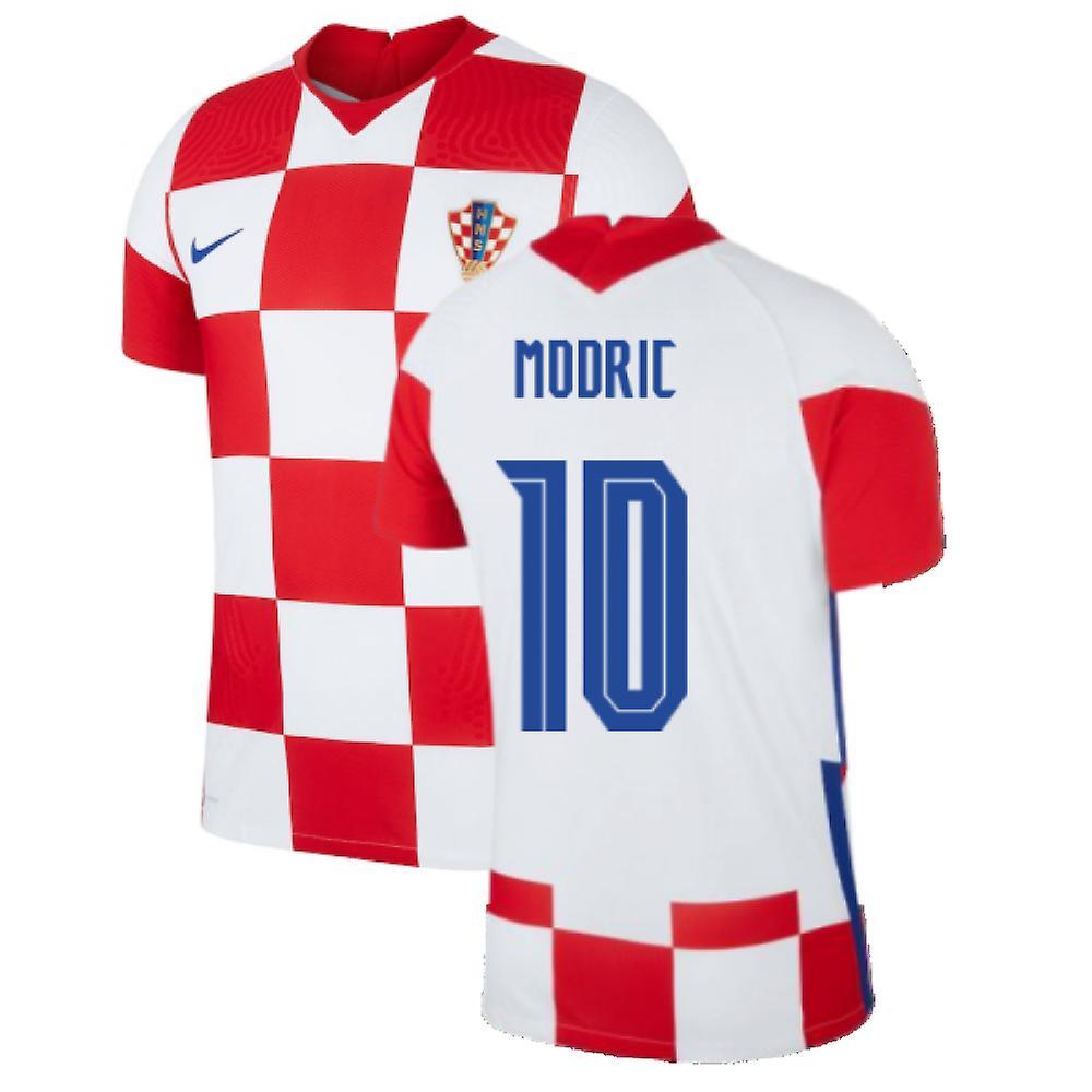 2020-2021 Croatia Home Nike Vapor Shirt (MODRIC 10) Red M