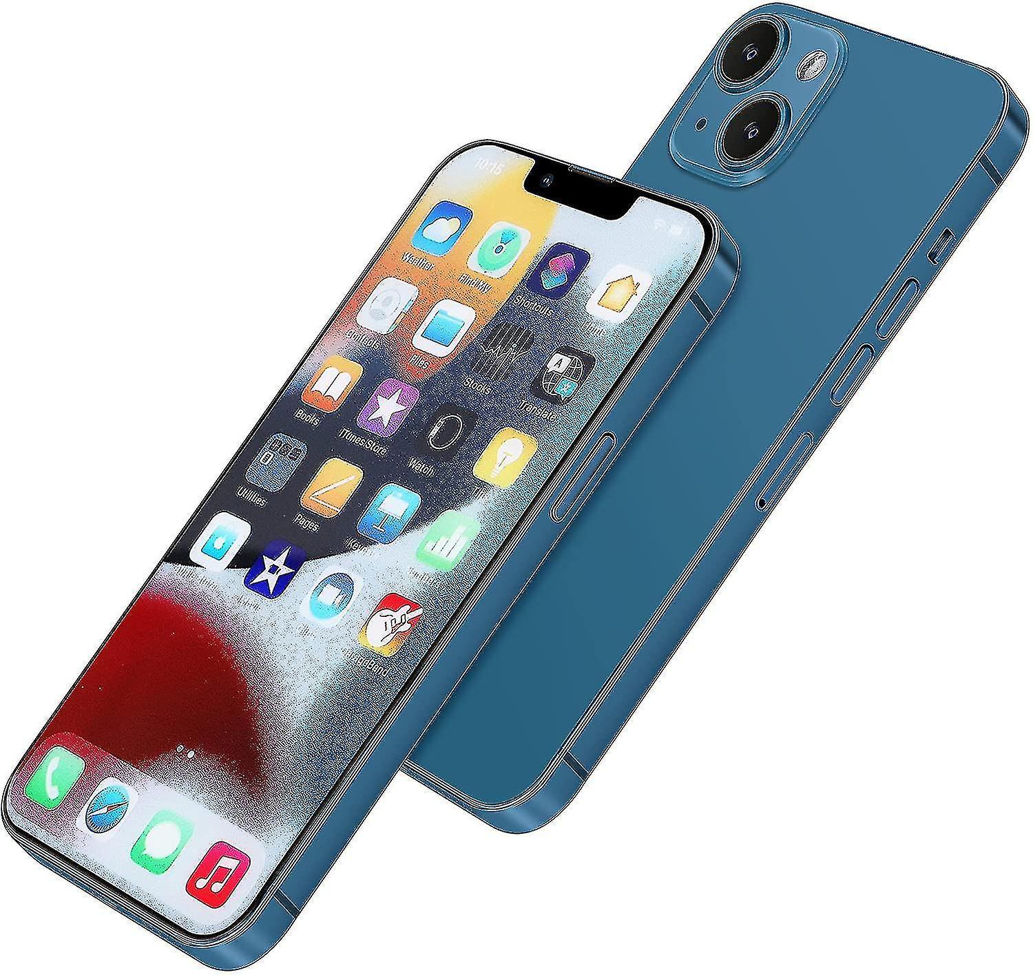 Scan [metallic] Dummy Phone Display Model - Apple Iphone 13 Mini Replica 13Mini Blue Color Screen