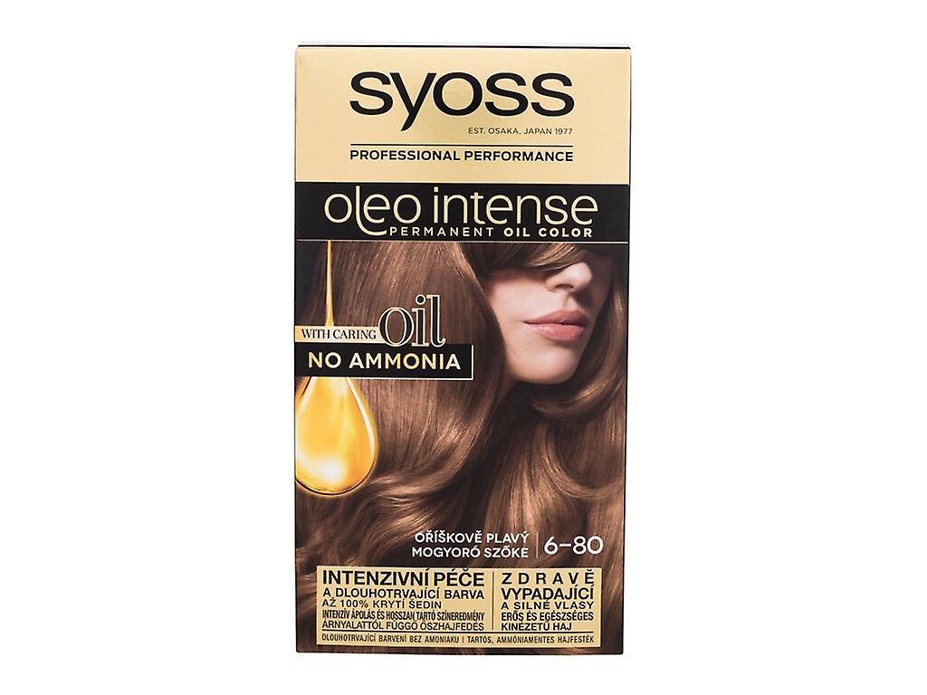 Syoss - Oleo Intense Permanent Oil Color 6-80 Hazelnut Blond - For Women, 50 ml