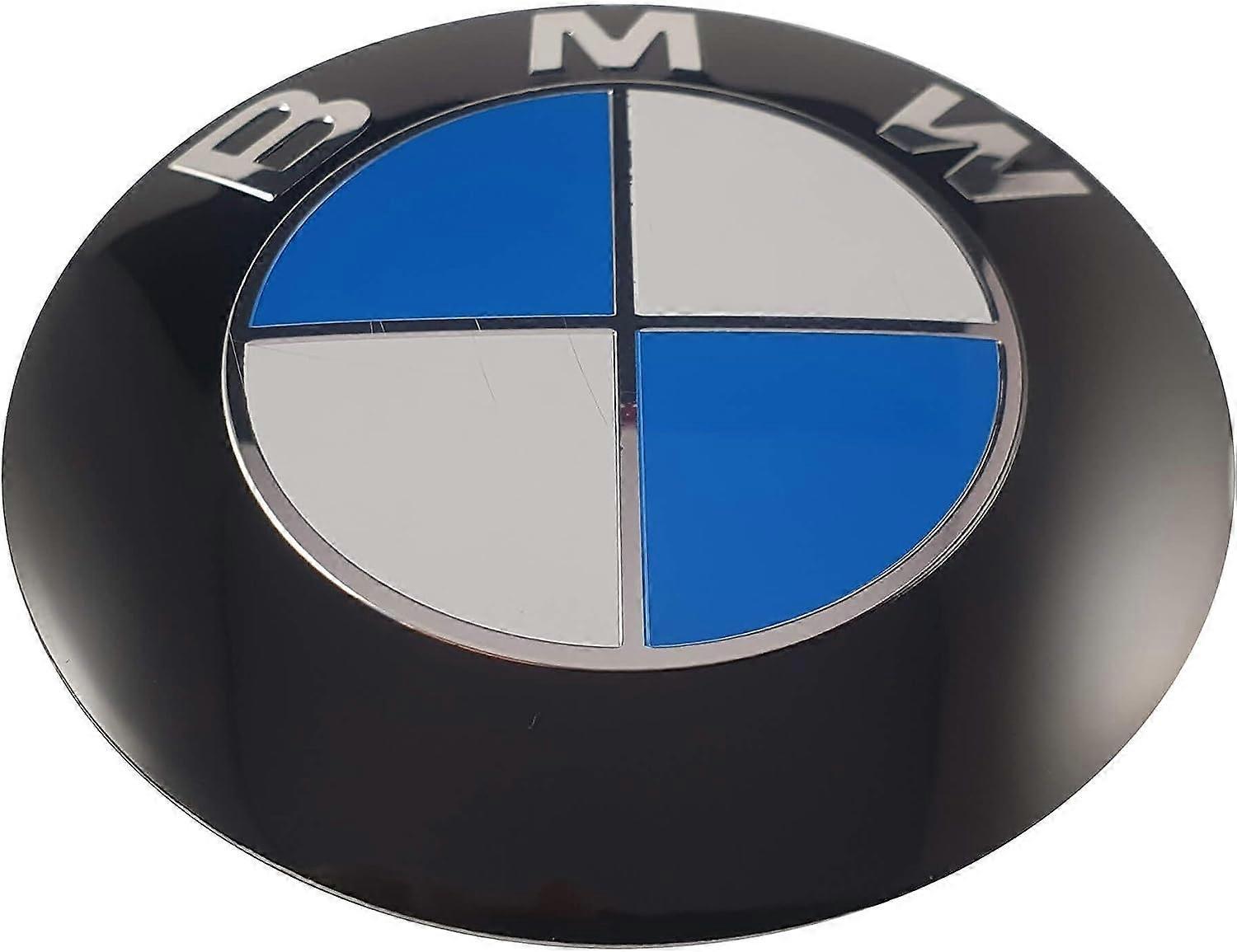 Sztxj Alternate Logo Ref0001 Emblem for BMW 82mm Front Car Hood. (Blue - White Base Black) blue/white/black