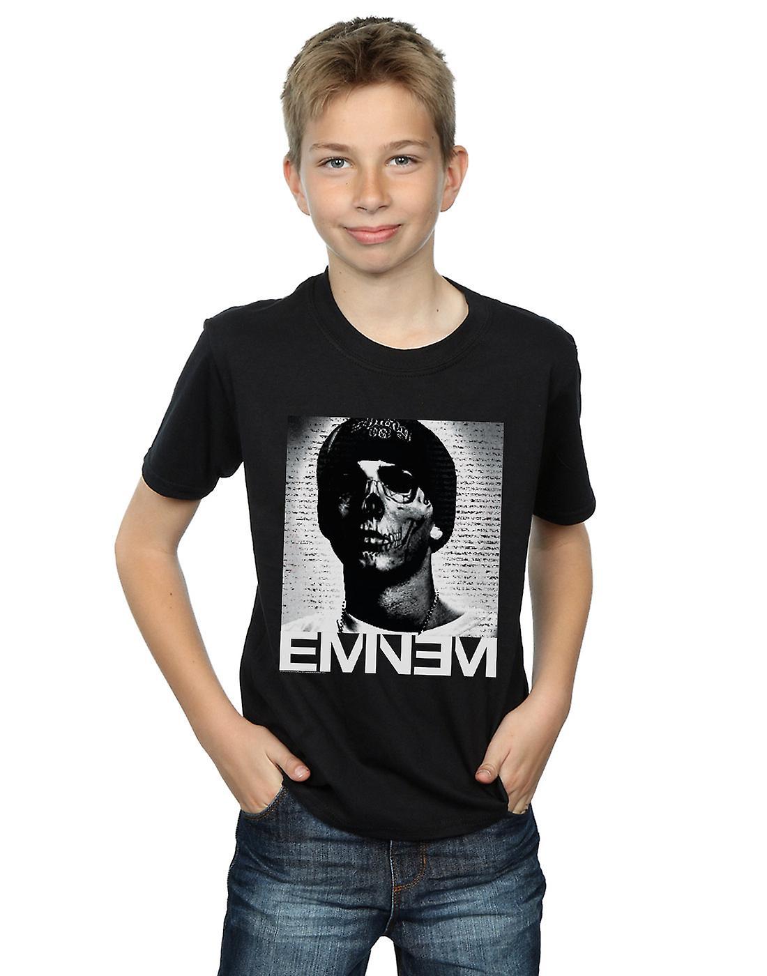 Absolute Cult Eminem Boys Skull Face T-Shirt Black 12-13 years