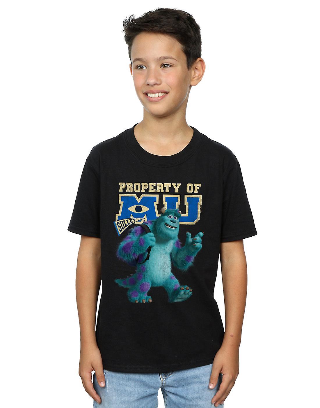 Absolute Cult Disney Boys Monsters University Property Of MU Sulley T-Shirt White 7-8 Years