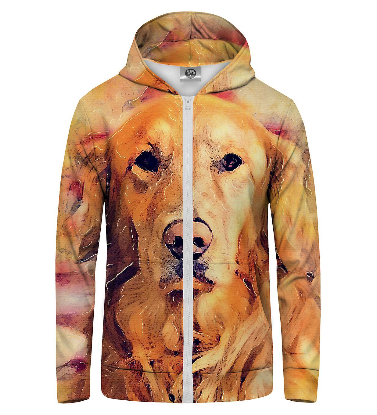 Mr Gugu & Miss Go Mr. GUGU & Miss GO Dog's Poster Hoodie Kangaroo Zip Up orange XS