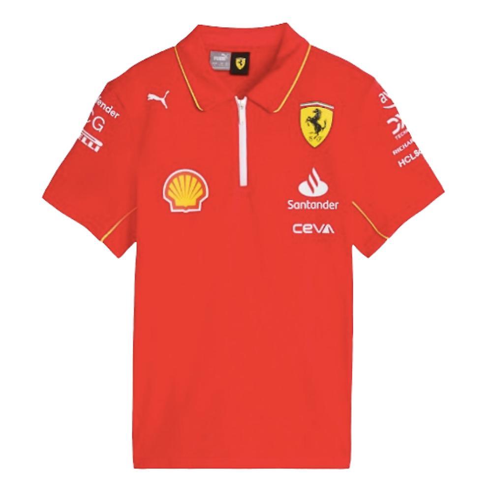 Puma 2024 Scuderia Ferrari Team Polo Shirt (Red) - Kids 11/12 Years - 30-32 inch Chest