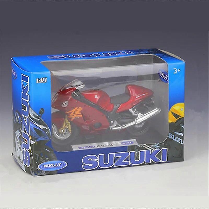 Redkid 1:18 SUZUKI Hayabusa GSX-1300R Alloy Racing Motorcycle Model Diecasts Metal Toy Street Sports Motorcycle Model Kids Gifts Red retail box