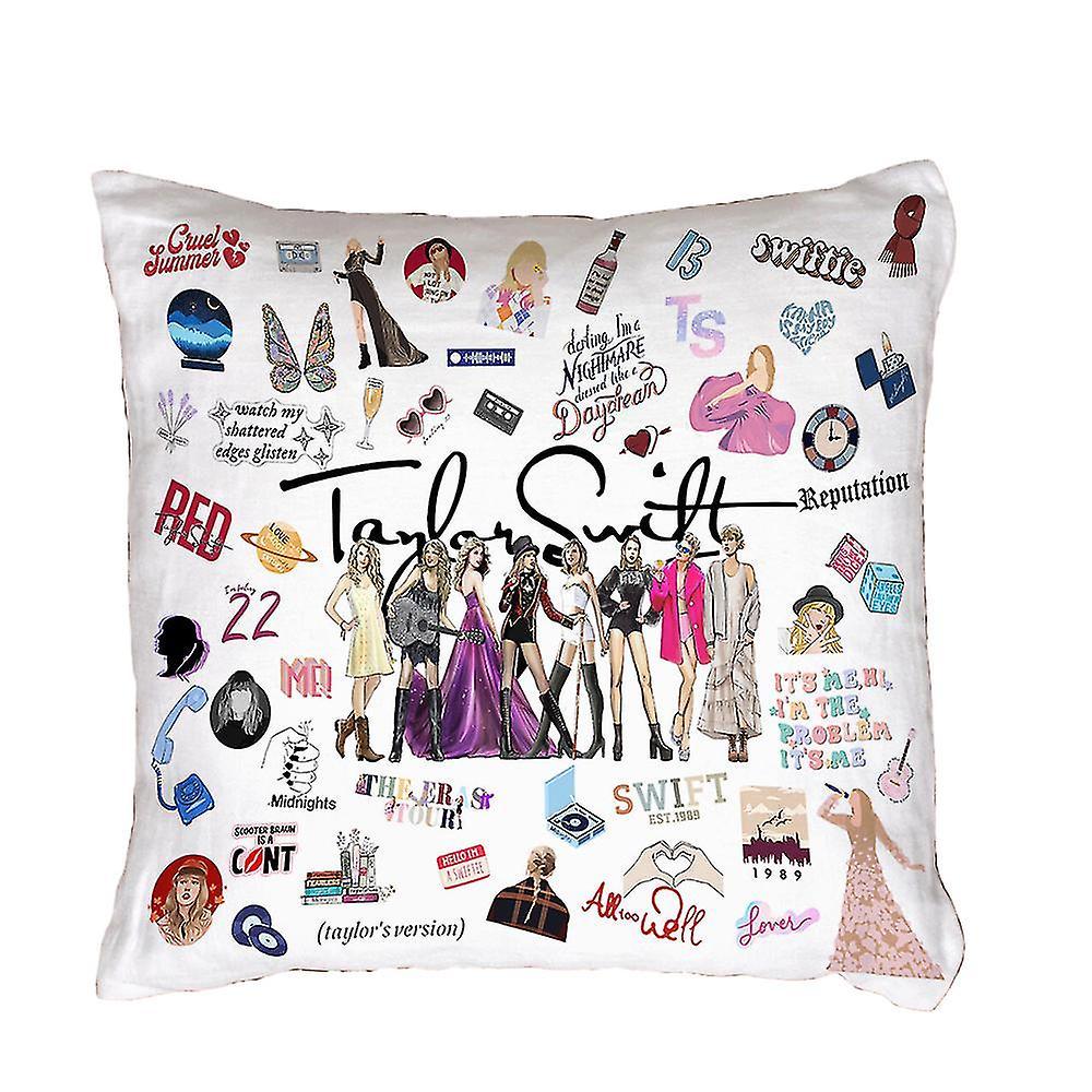 Shinestar Taylor Swift Cushion Cover Throw Pillow Case Home Sofa Bed Couch Decor Swiftie Fans Gifts D