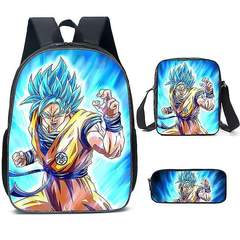 Hcankcan Dragon Ball Dragon Ball Schoolbag Backpack Student Backpack Three -piece Set Style 3