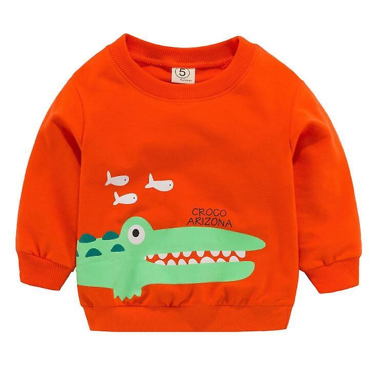 Slowmoose Baby Clothes Sweatshirts - Soft Cotton Top Cartoon Sweater, Spring Autumn 24M / Crocodile-orange