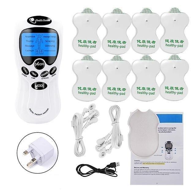 Slowmoose Electric Herald Tens Machine - Acupuncture Body Massage Digital Therapy 8pads-UK plug