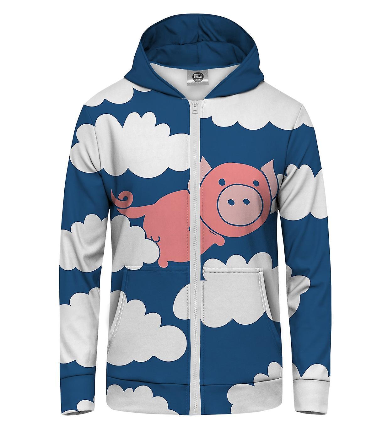 Mr Gugu & Miss Go Mr. GUGU & Miss GO Flying Pigs Hoodie Kangaroo Zip Up blue XS