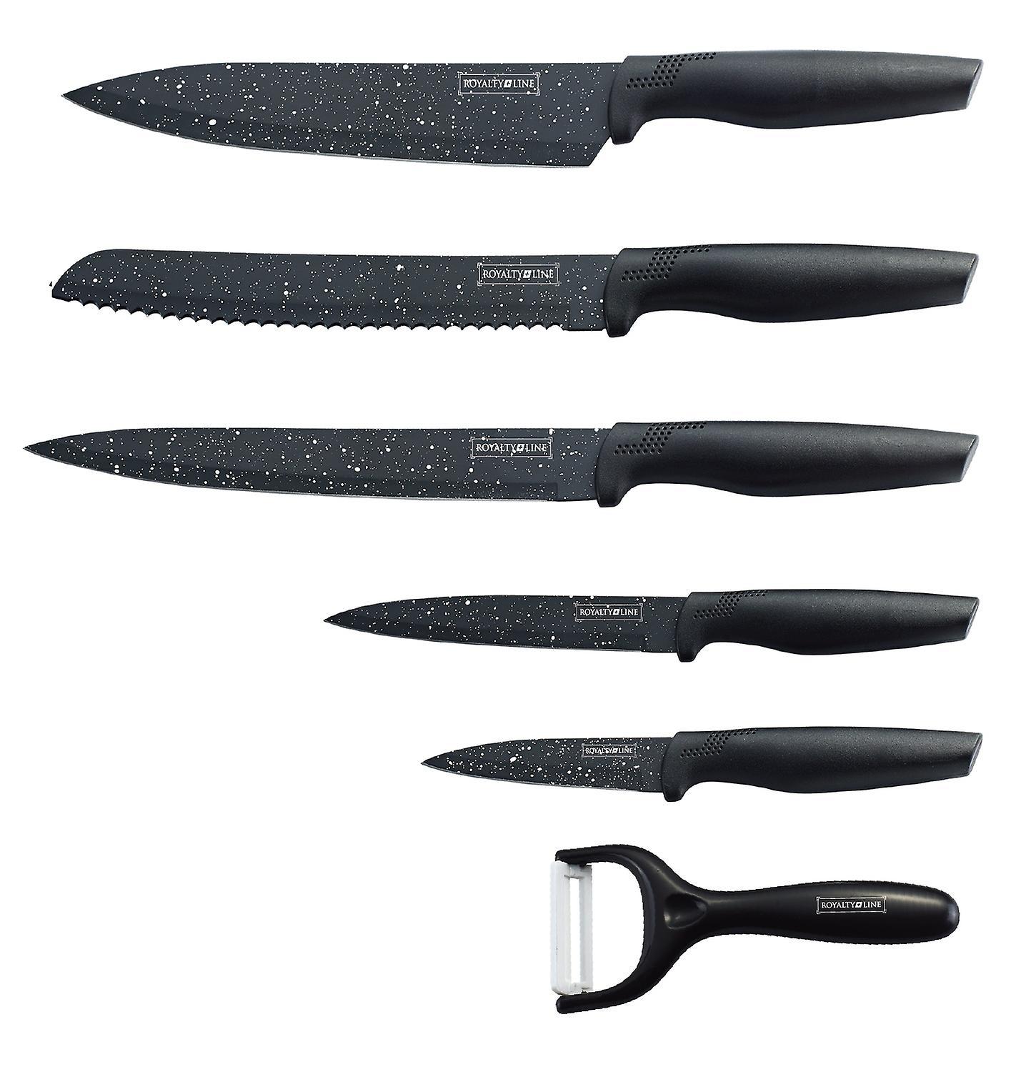 Pricenet Royalty Line RL-MB5: Non-Stick Coating Knife Set 5PCS Black