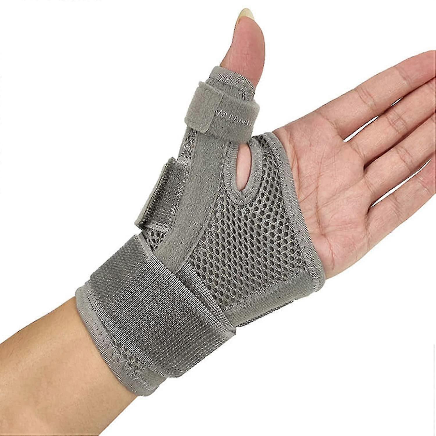 Tinor 1pcs Arthritis Thumb Splint, Wrist Thumb Supports Brace For Arthritis, Hand Wrist Support Splints Fit Two Hands Grey