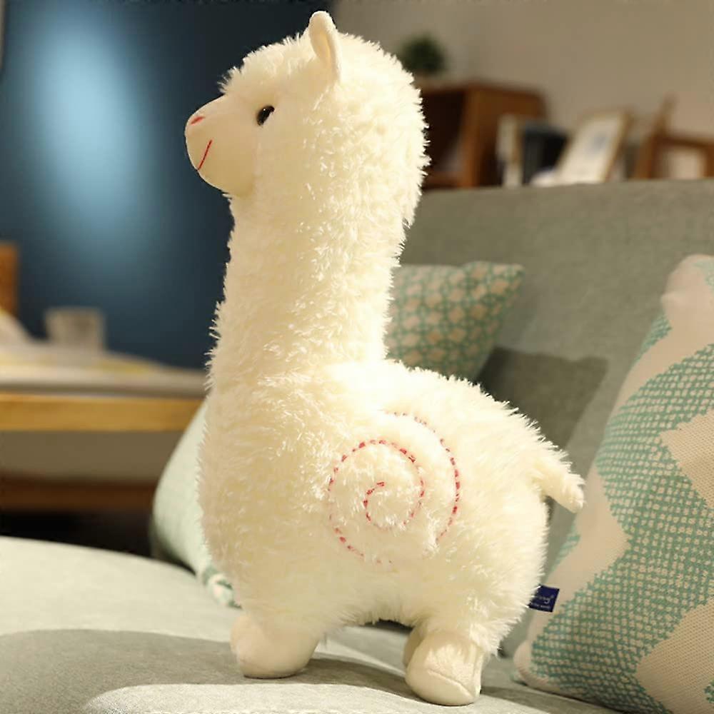 Liangnv Alpaca Plush Toy 11 Inches Soft Llama Stuffed Animal Plushie Stuffed Llama Alpaca Plush for Doll Present Baby (White)