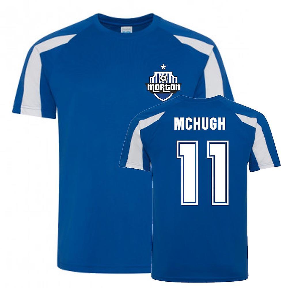 UKSoccerShop Bob McHugh Greenock Morton Sports Training Jersey (Blue) XSB (3-4 Years)