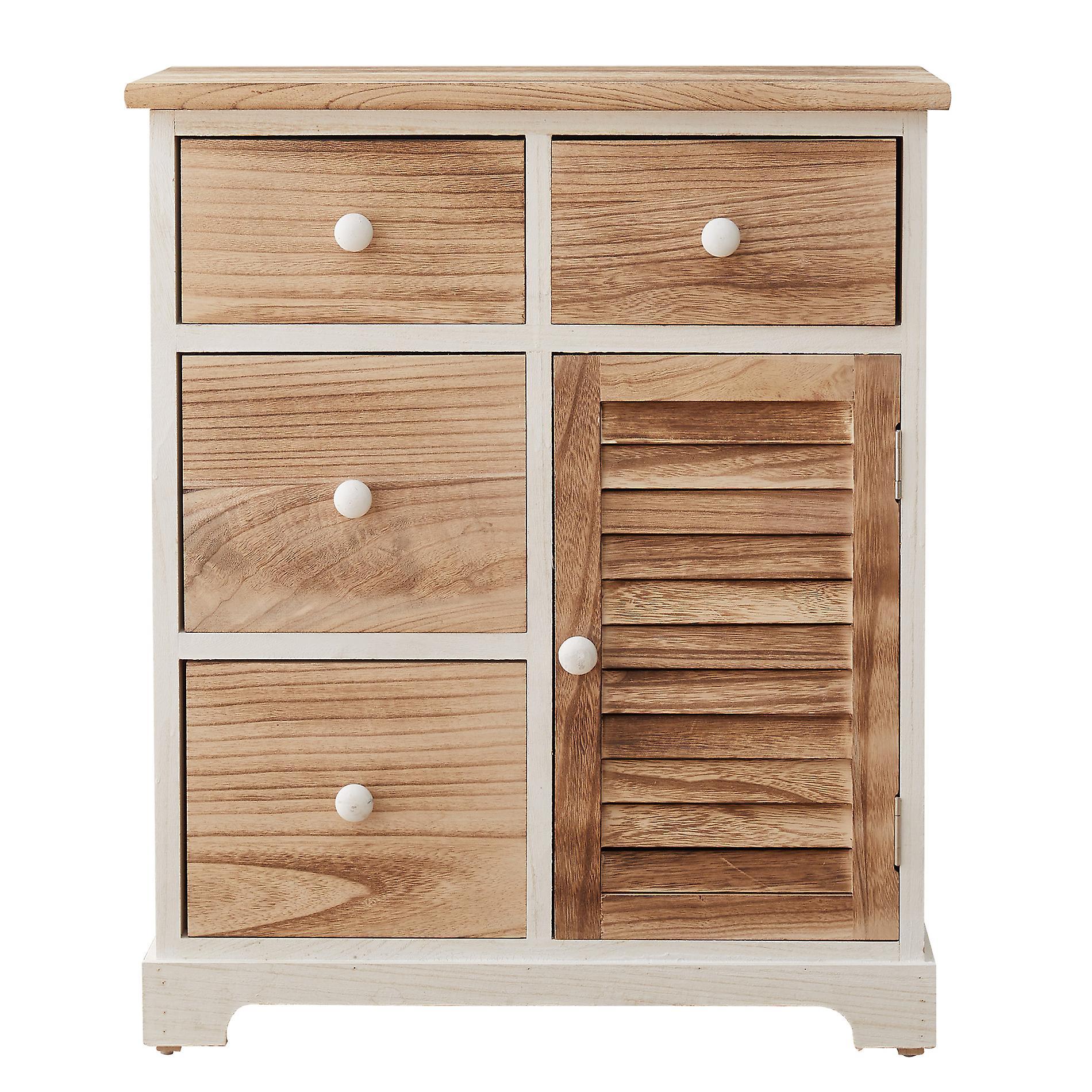 Mobili Rebecca Rebecca Furniture Drawer Belief White Wood 4 Drawers 1 Anta 70x60x30