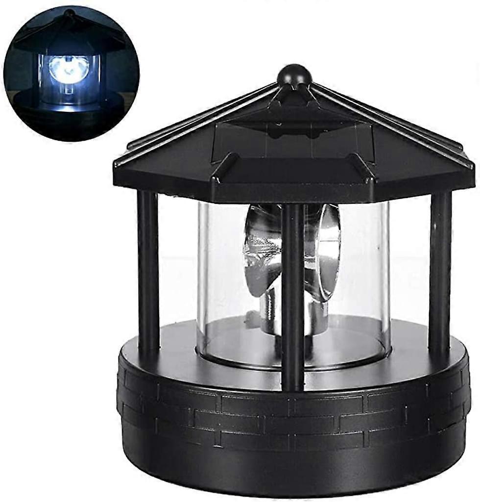 Grape Pp Solar LED Rotating Lighthouse Light Garden Yard Lamp