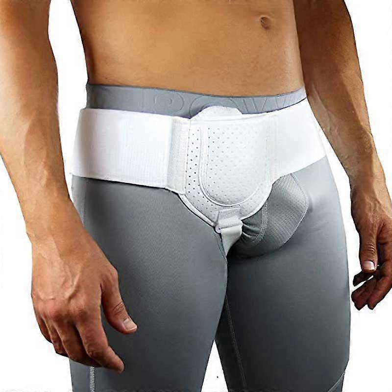 Denuotop Hernia truss, Inguinal Hernia Belt For Men, Left Or Right Side, Groin Hernias, Adjustable Waist Strap