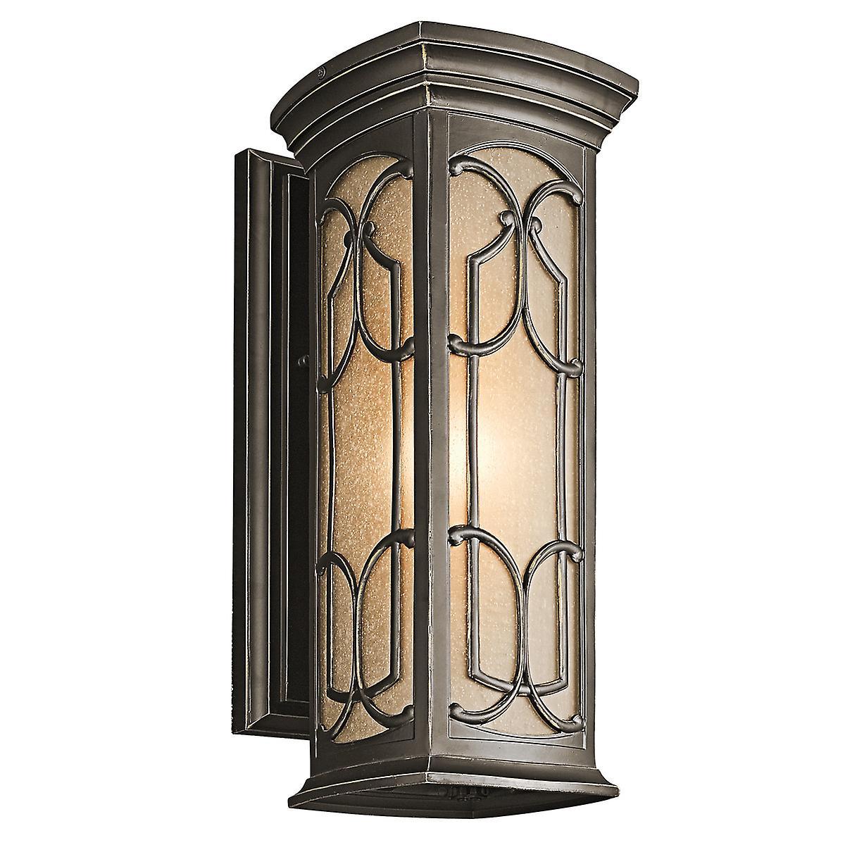 Elstead Lighting Franceasi 1 Light Outdoor Medium Wall Lantern Light Olde Bronze IP44, E27