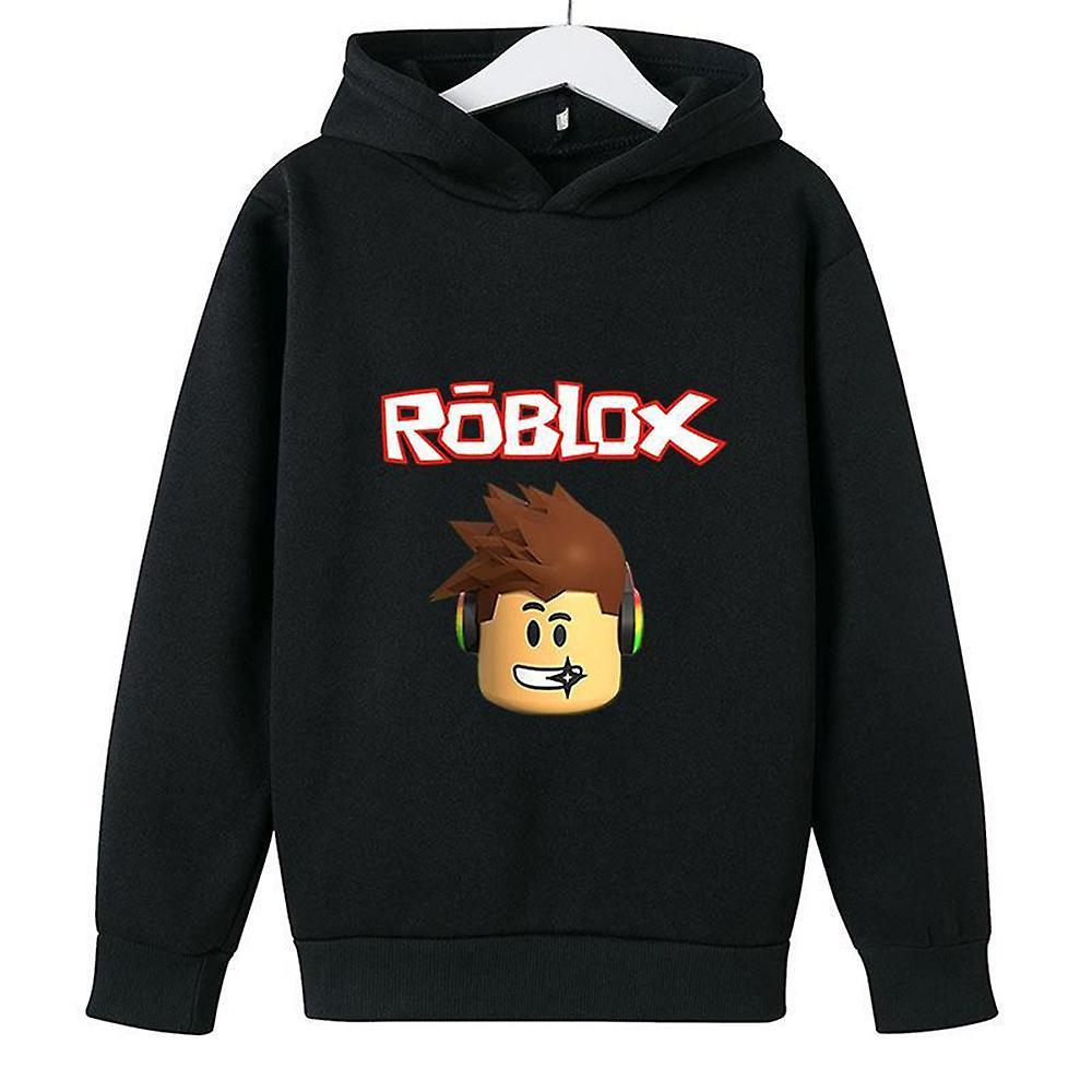 Sevenday Roblox Hoodie Kids Teens Boys Girls Long Sleeve Hooded Sweatshirts Pullover Sports Tops Gifts 7-14 Years Black 7-8 Years